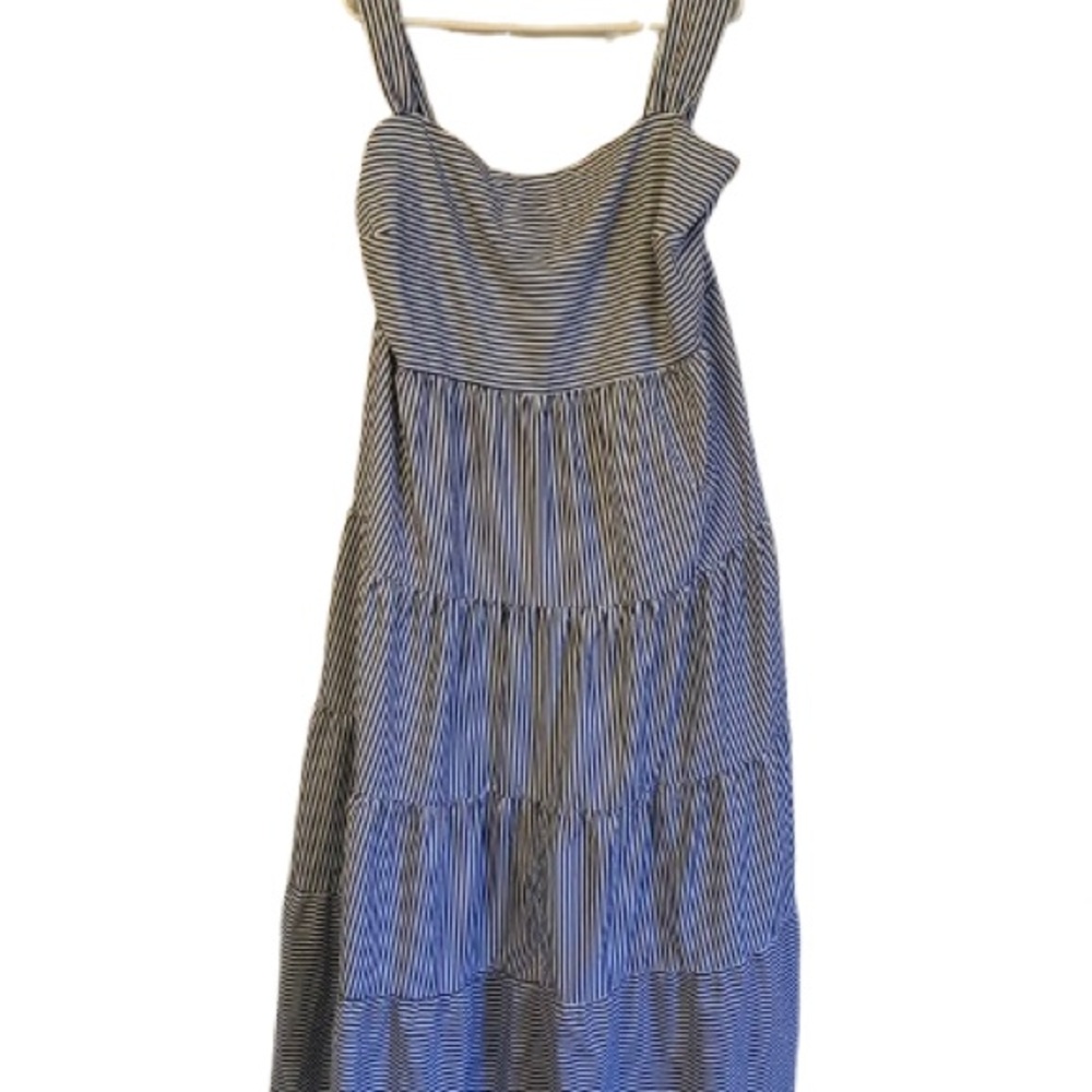 NWT ANDREE BY UNIT Navy and White Striped Maxi Dress